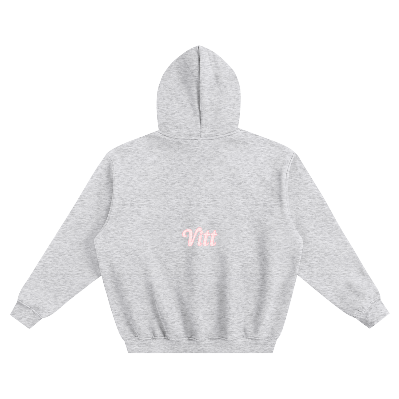 Fleeced PINK GINGHAM VITT Boxy Hoodie