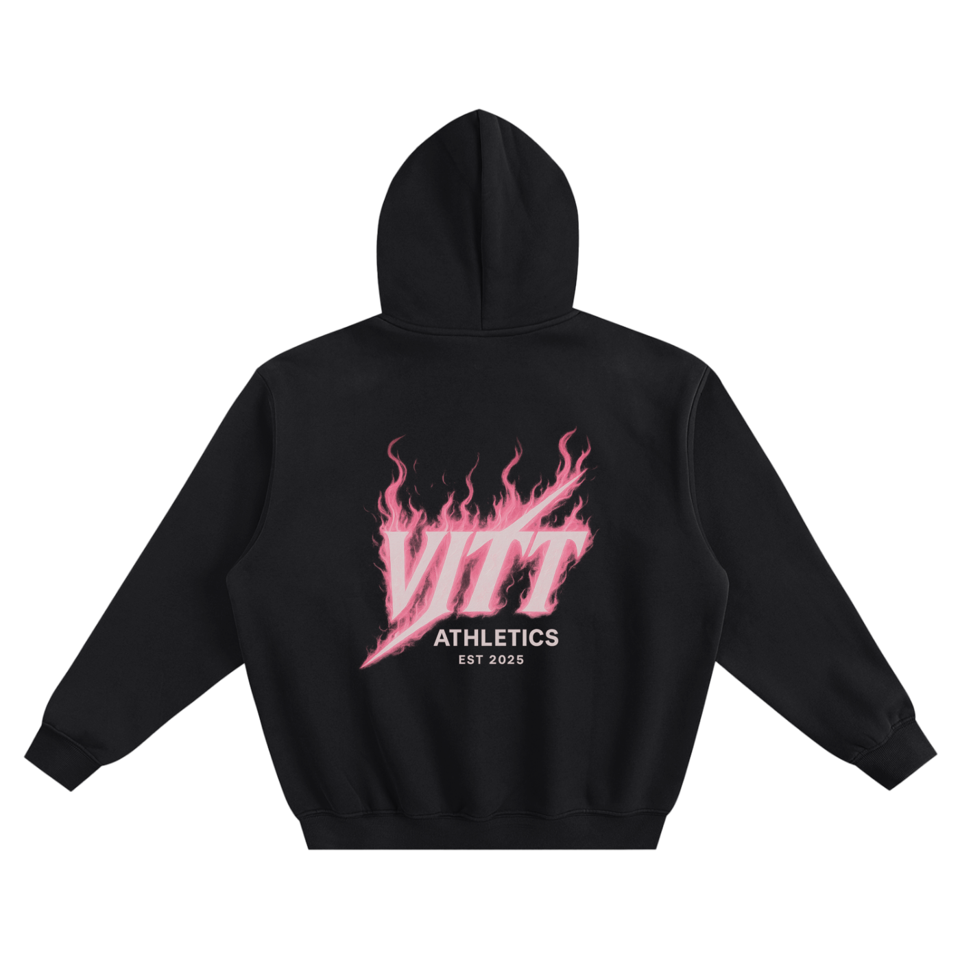 Fleeced FIRE VITT Boxy Hoodie